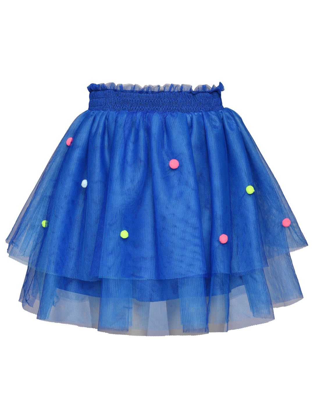 2 TIER TUTU SKIRT WITH POMPOM TRIMS