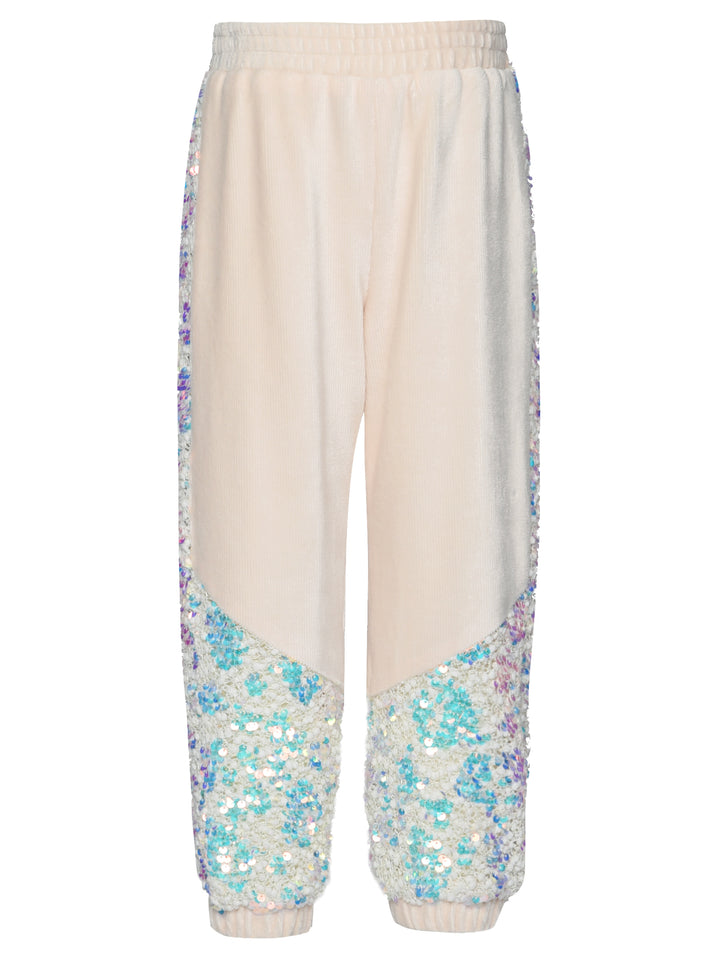 JOGGERS W/ IRIDESCENT SEQUIN DETAIL