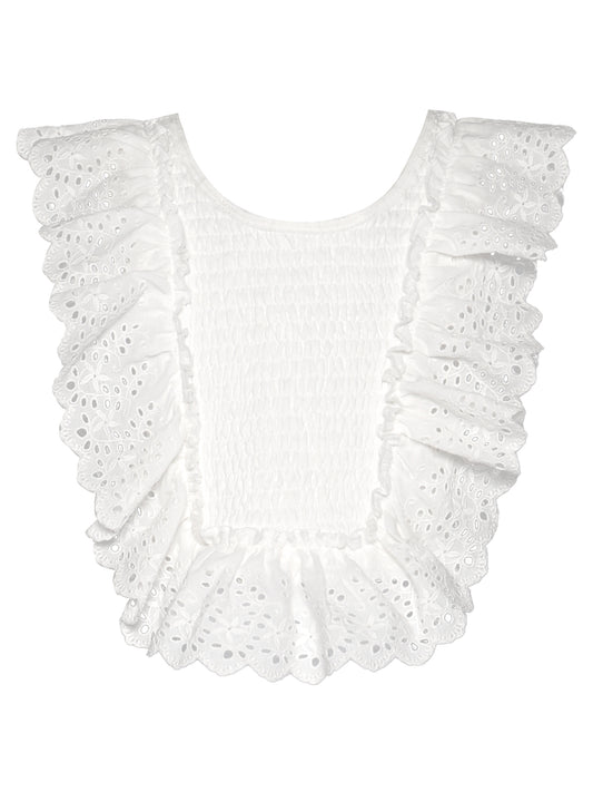 RUFFLE SMOCKED TOP