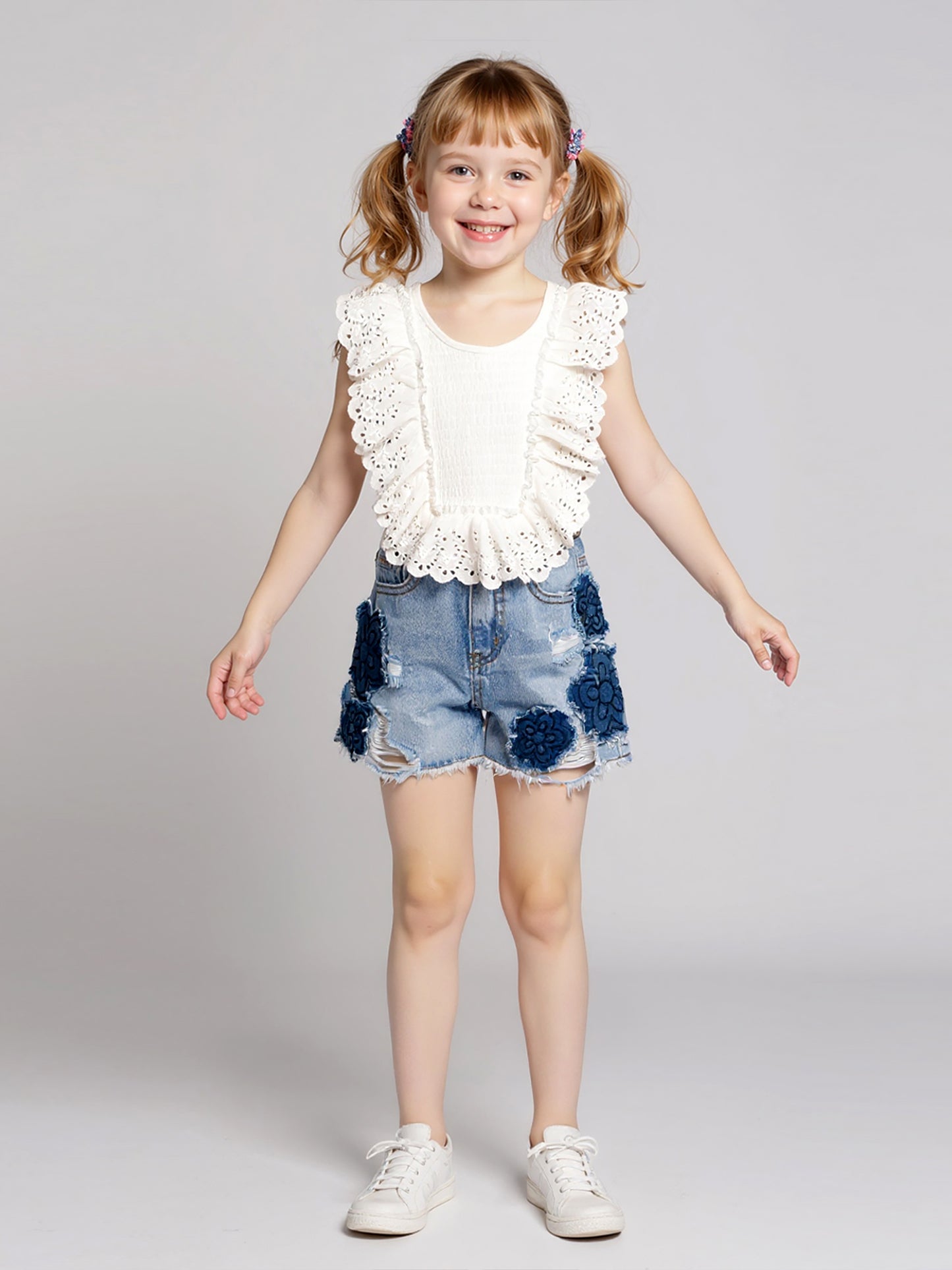 RUFFLE SMOCKED TOP