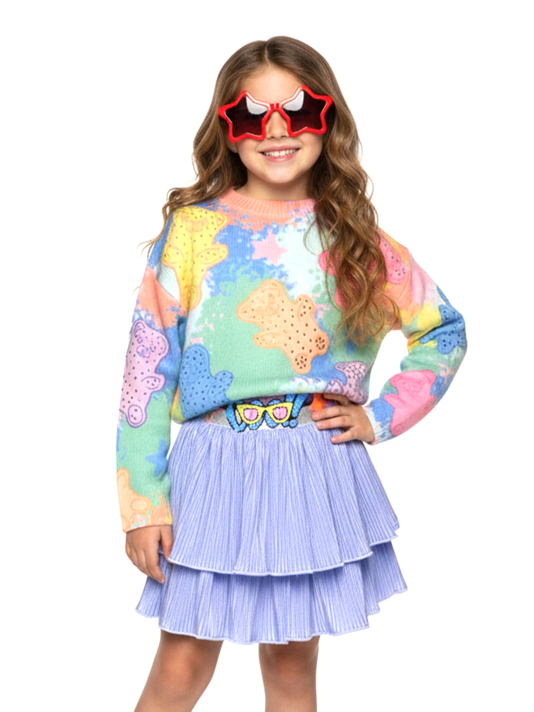 SKIRT WITH COOL SEQUIN TRIM DETAIL AT WAIST
