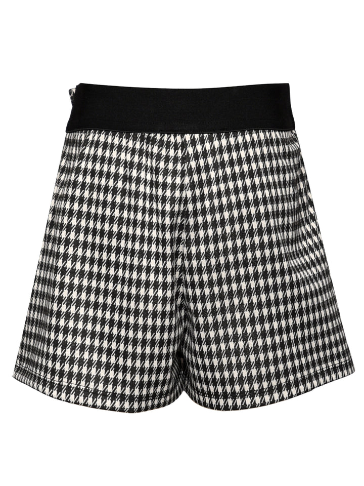 HOUNDSTOOTH KNIT PLEAT SKORT