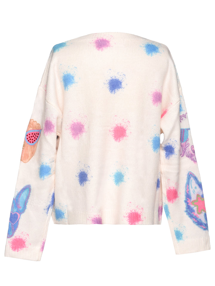 DOG PRINT SWEATER