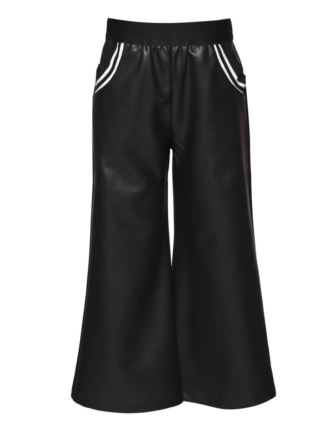 WIDE LEG FAUX LEATHER PANTS