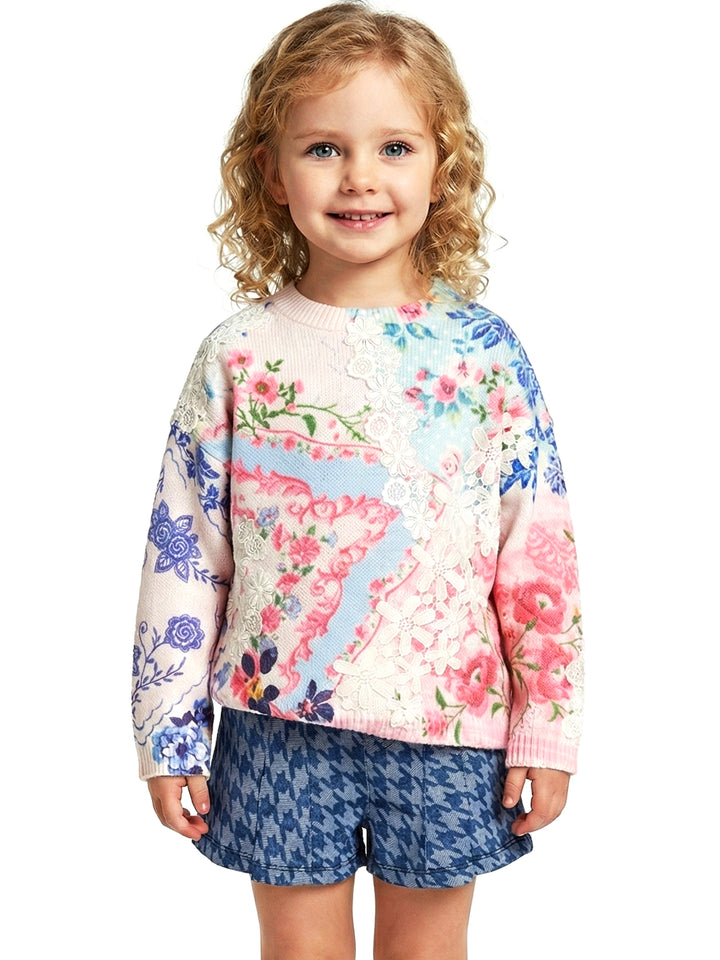 HANDKERCHIEF PRINT SWEATER
