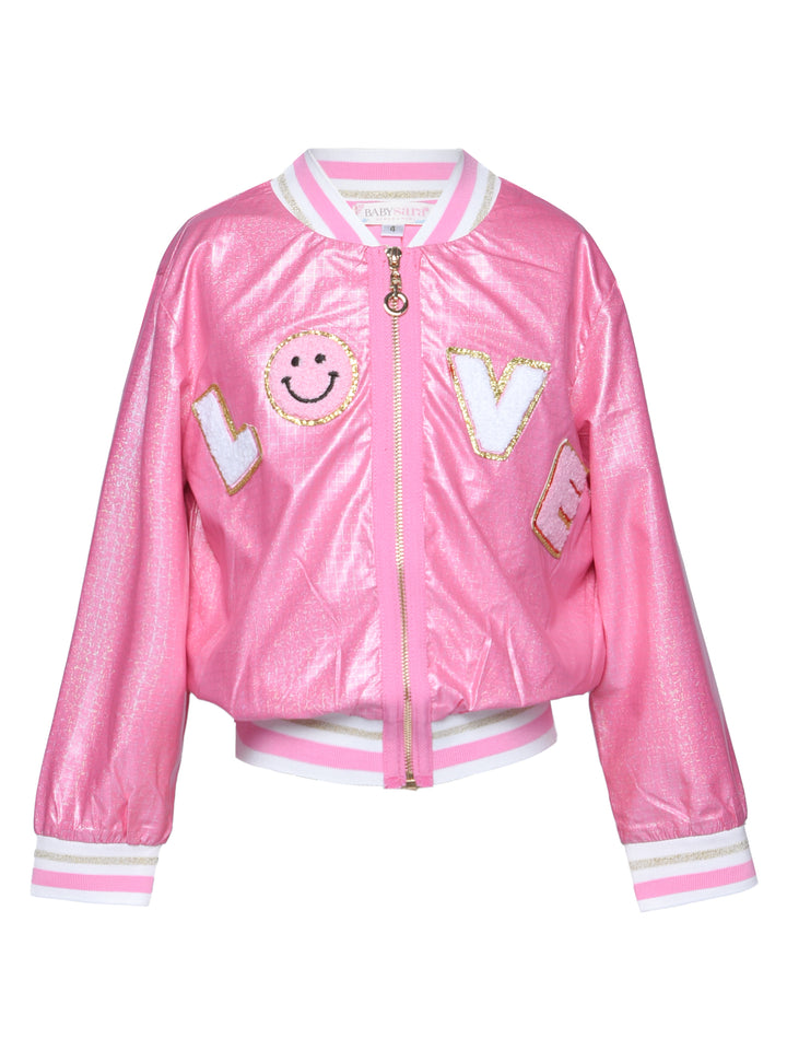 LIGHTWEIGHT BOMBER JACKET WITH LOVE TRIM