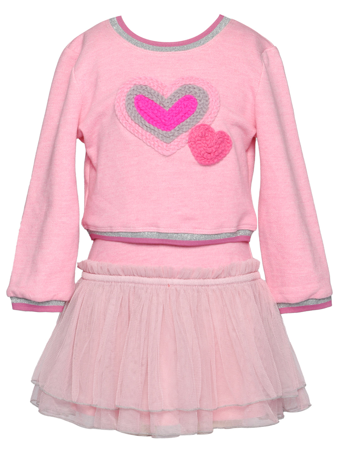 TWOFER DRESS WITH HEART TRIMS