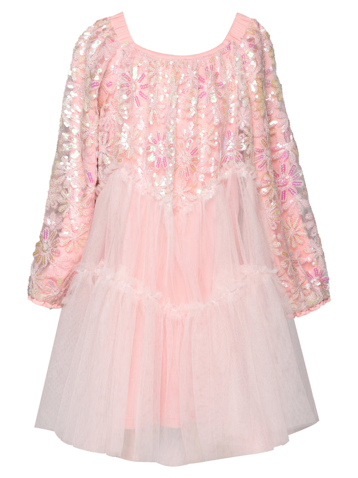 3 TIER EMPIRE MESH DRESS