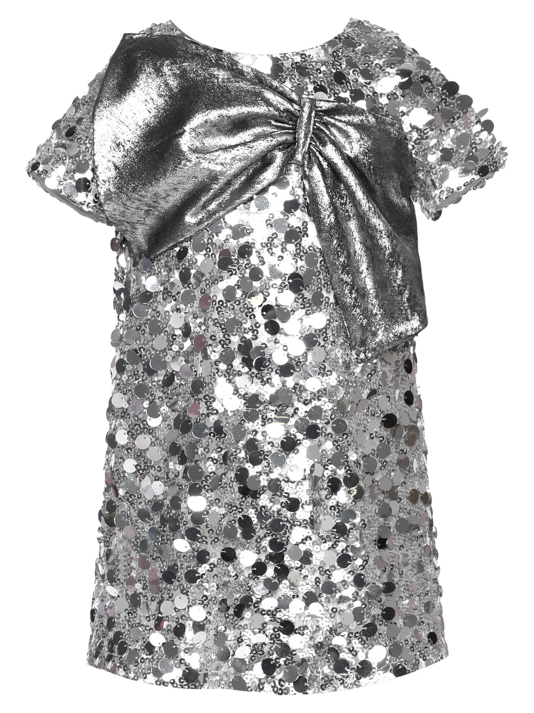 SEQUIN DRESS W/ BIG BOW DETAIL