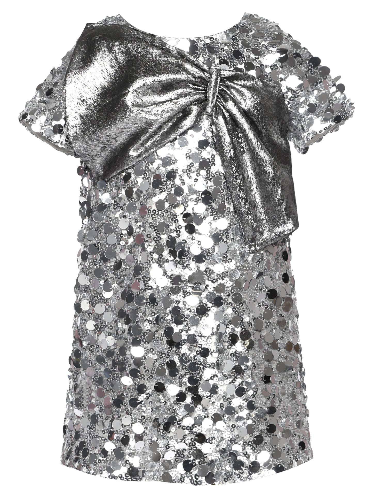 SEQUIN DRESS W/ BIG BOW DETAIL