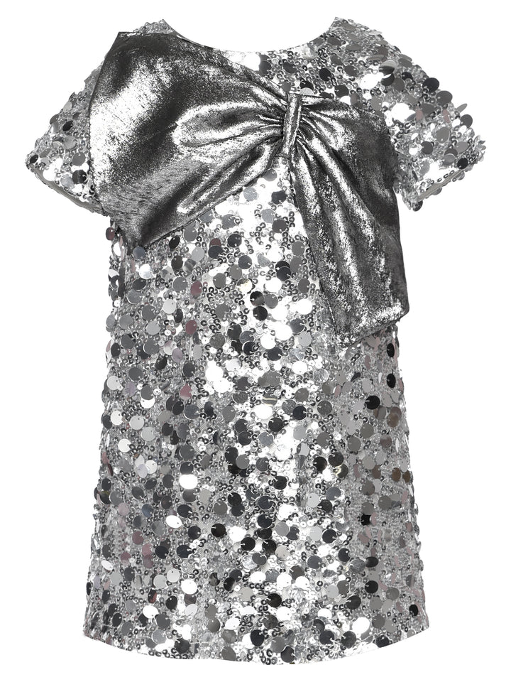 SEQUIN DRESS W/ BIG BOW DETAIL