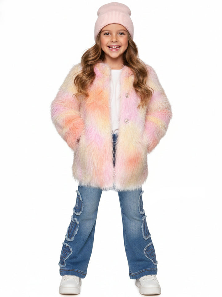 FAUX FUR HOODED COAT
