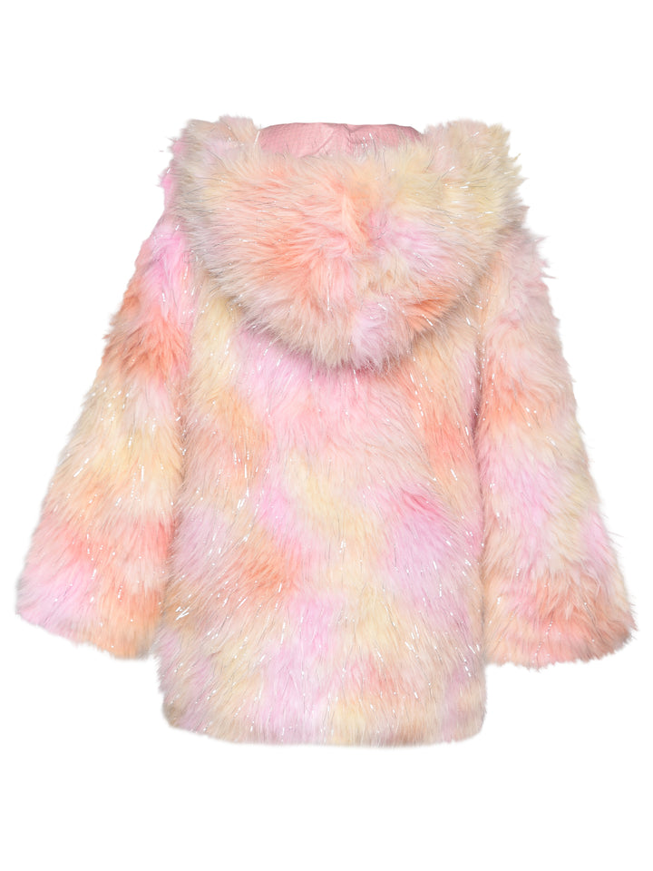 FAUX FUR HOODED COAT
