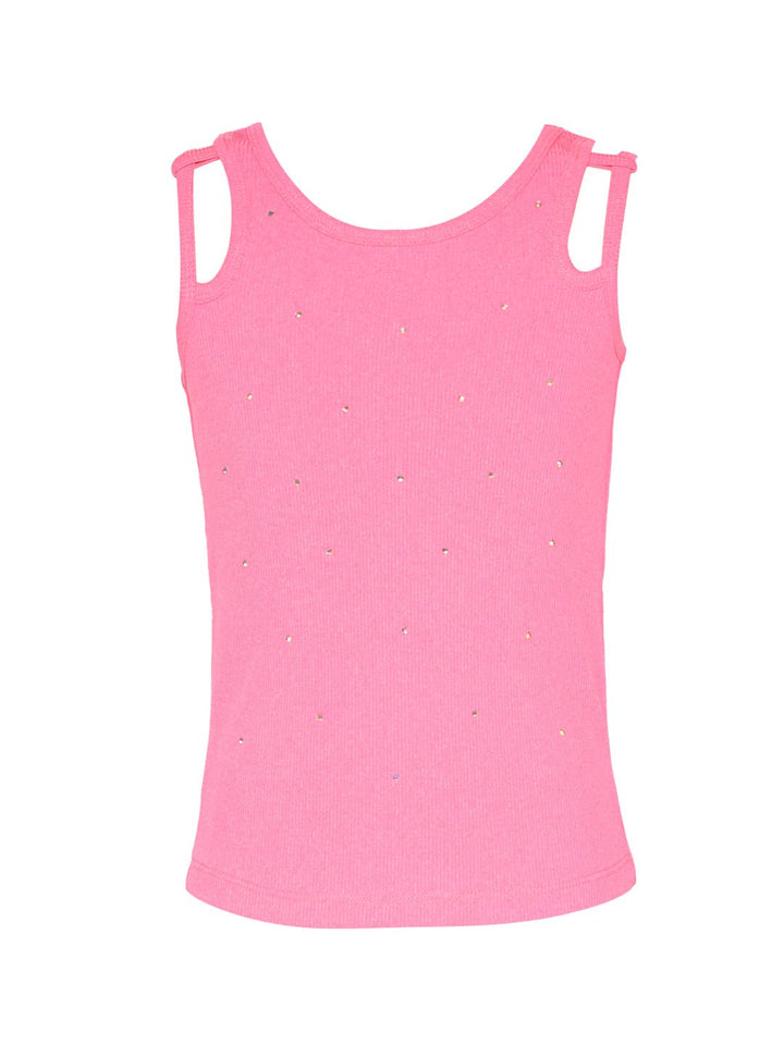 Little l Big l Tween Rhinestone Cut-Out Ribbed Tank Top