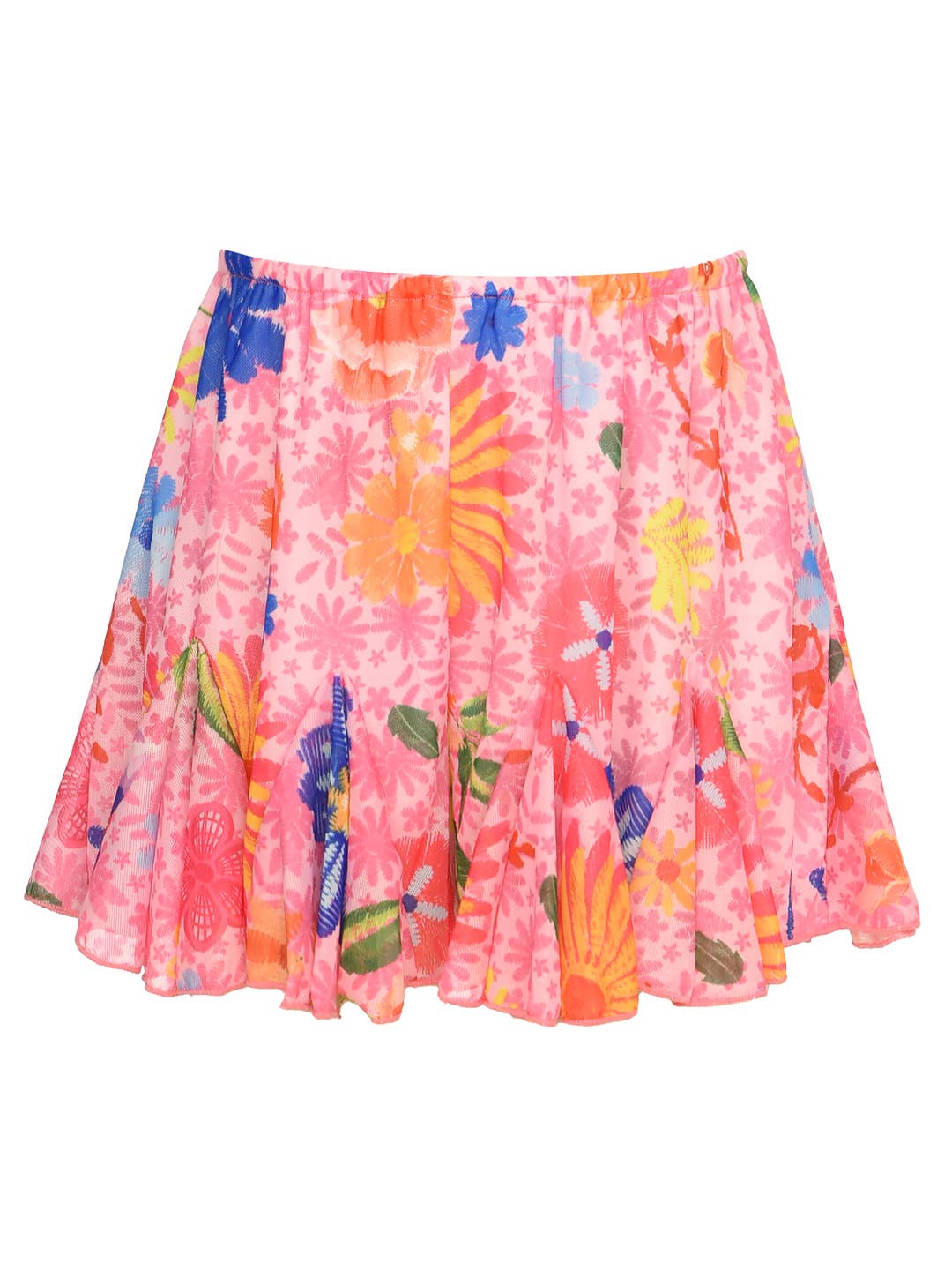 Little l Big l Tween Girls Tropical Floral Godet Skirt