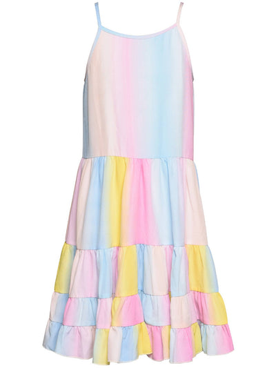 Little l Tween l Big Girl’s Pastel Ombre Tiered Dress