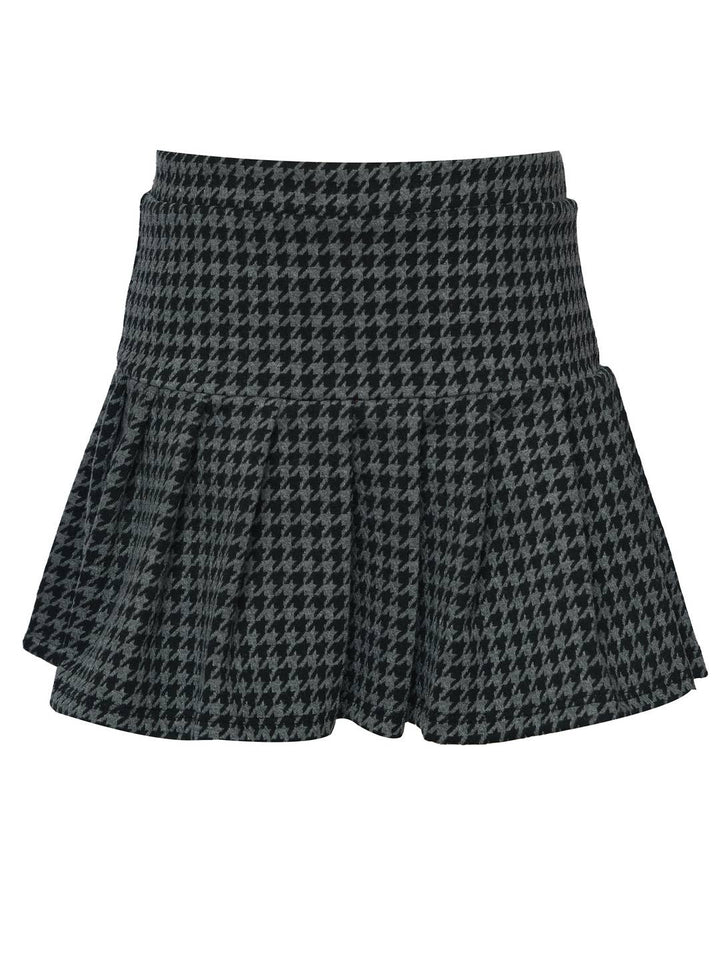 Little l Big l Tween Girl’s Houndstooth Pleated Skirt