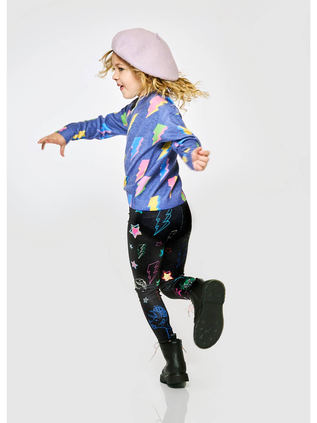 Infant l Toddler l Little Girl’s Rainbow Thunder Bolt Pullover