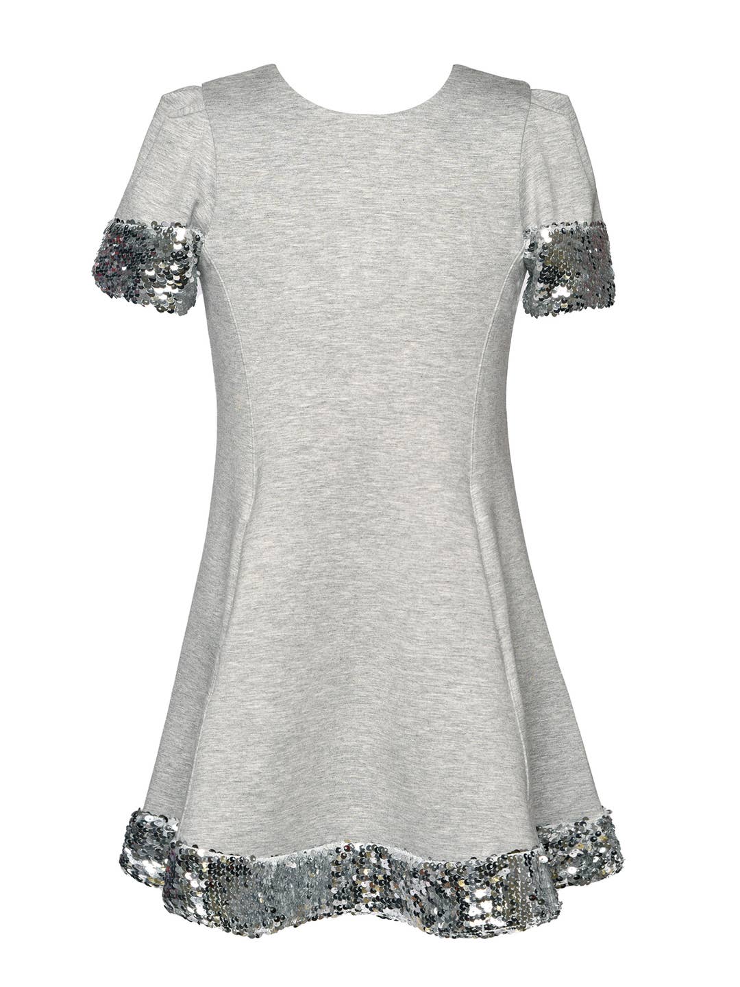 Little l Big l Tween Girl’s Sequin Trim Heather Dress