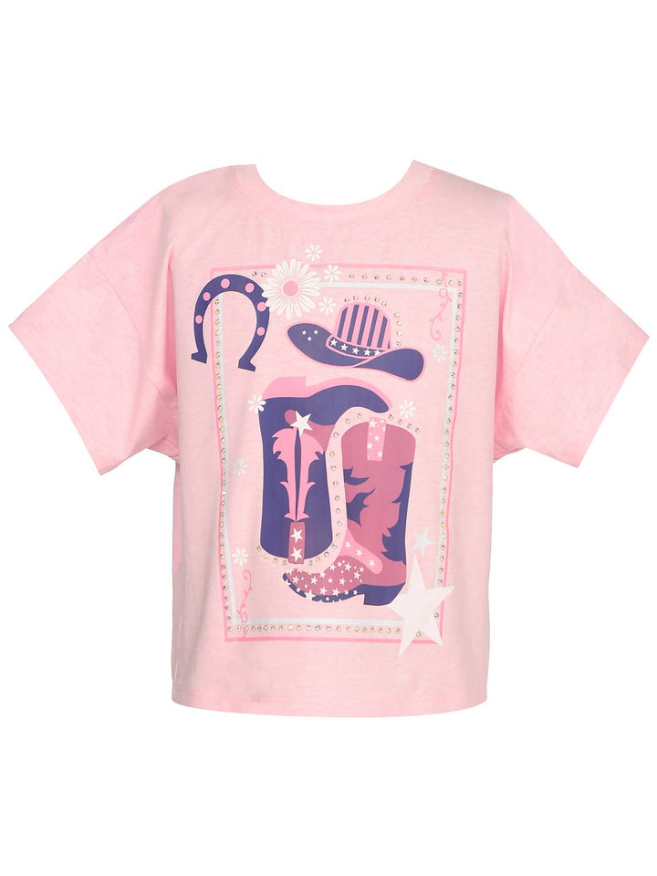 Little l Big l Tween Girls Western Cowgirl Boot Hat Horse Shoe Top