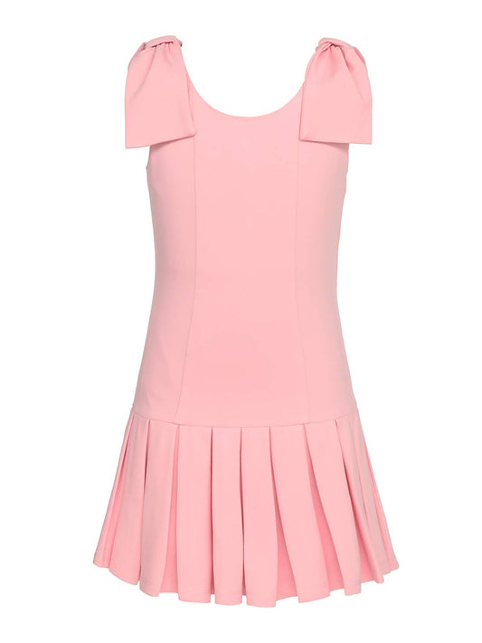Little l Big Tween Girls Pleated Drop Bow Waist Party Dress