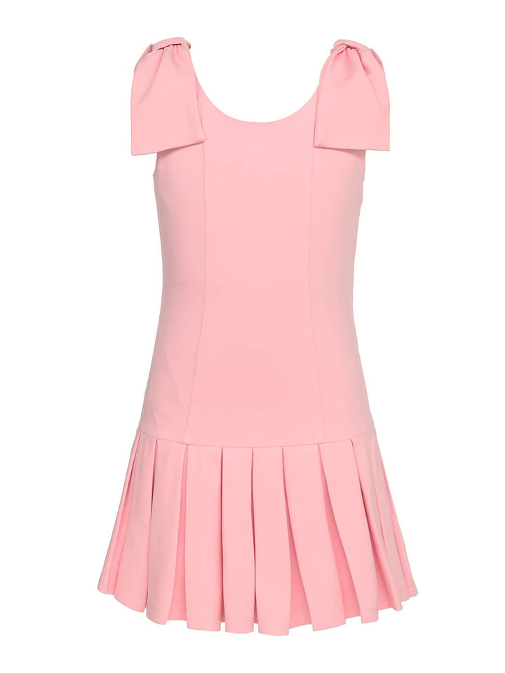 Little l Big Tween Girls Pleated Drop Bow Waist Party Dress