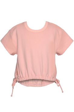 Little l Big Girls Ruched High Low Drawstring Sweatshirt