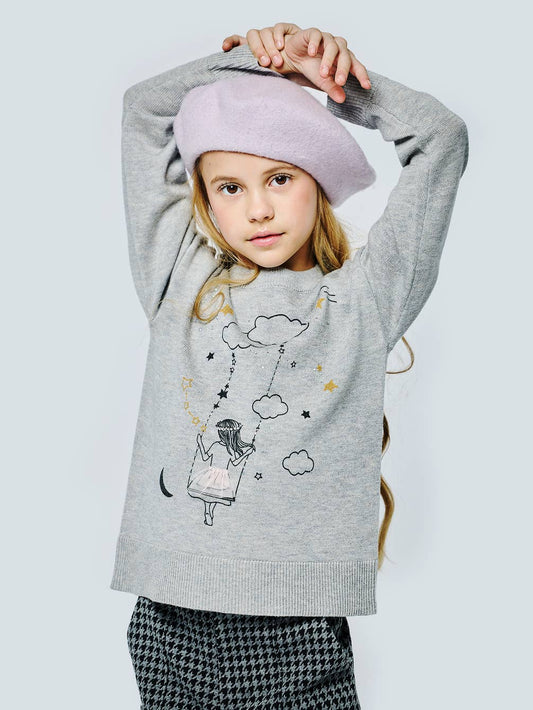 Little l Big l Tween Girl’s Swinging Doll Star Cloud Pullover