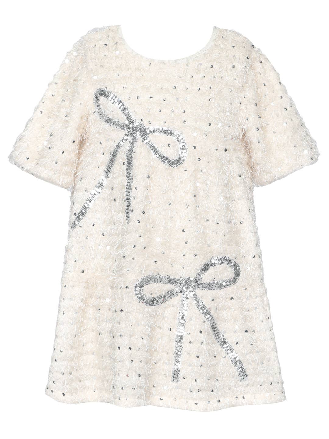 Toddler l Little l Big Girl’s Sequin Bow A-Line Dress