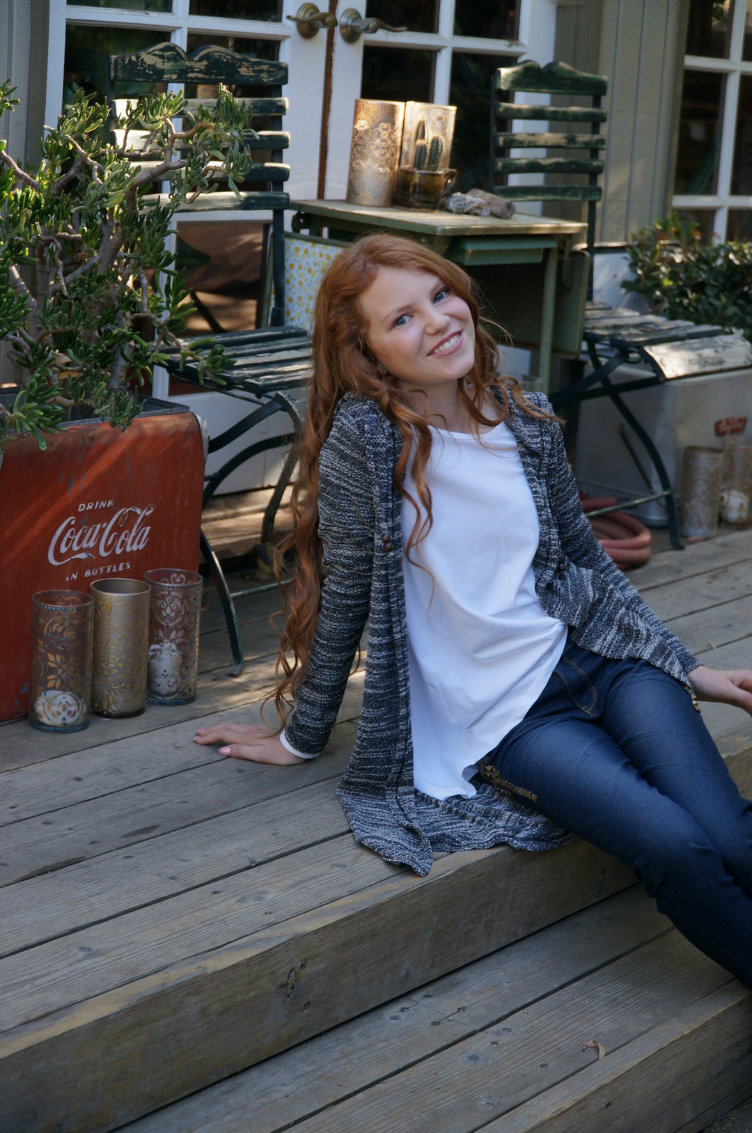 Big Girls Lightweight Waterfall Cardigan