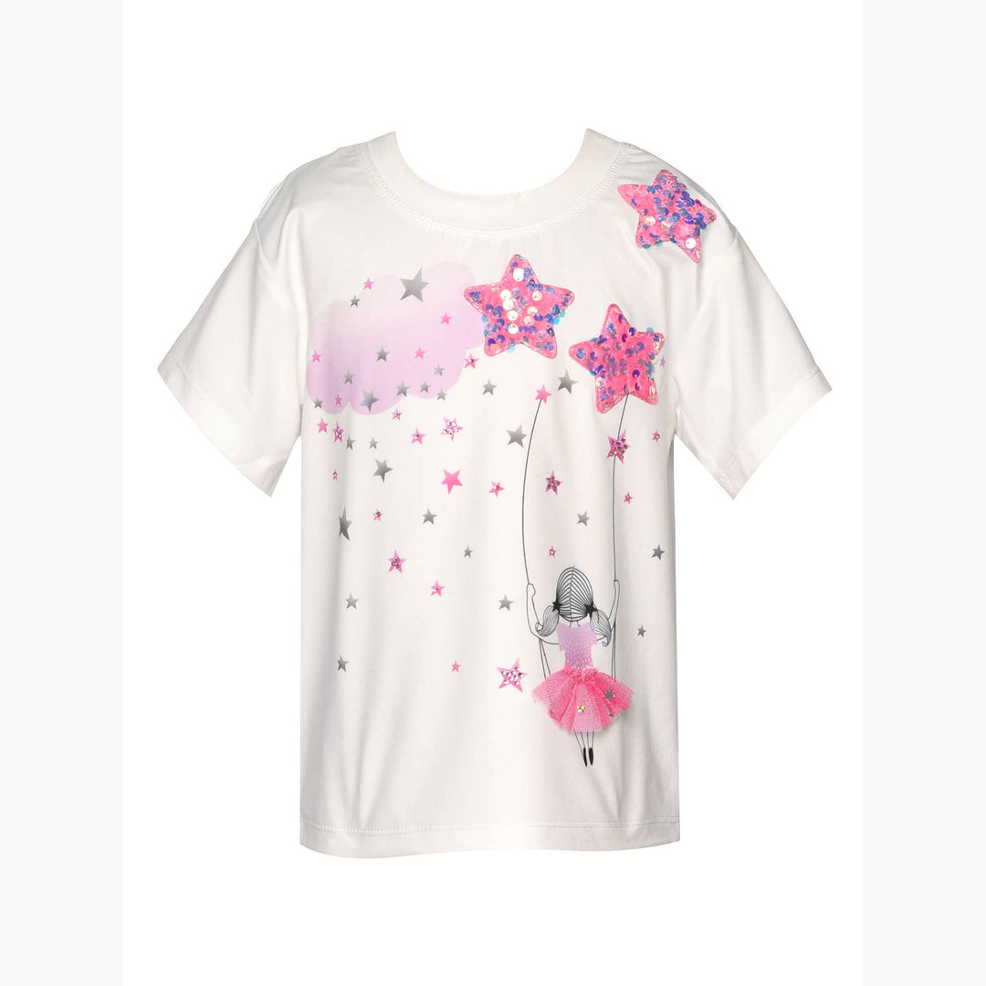 Infant l Toddler l Little Girl’s Girl On Swing Star Tee