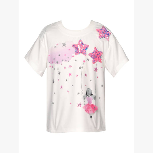 Infant l Toddler l Little Girl’s Girl On Swing Star Tee