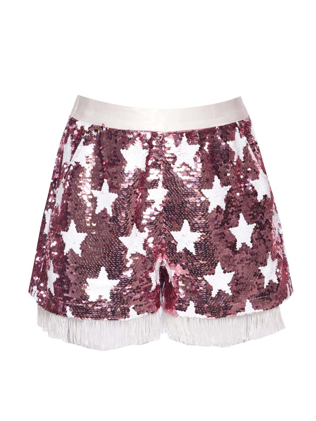 Little l Big l Tween Girl’s Western Sequin Star Fringe Shorts