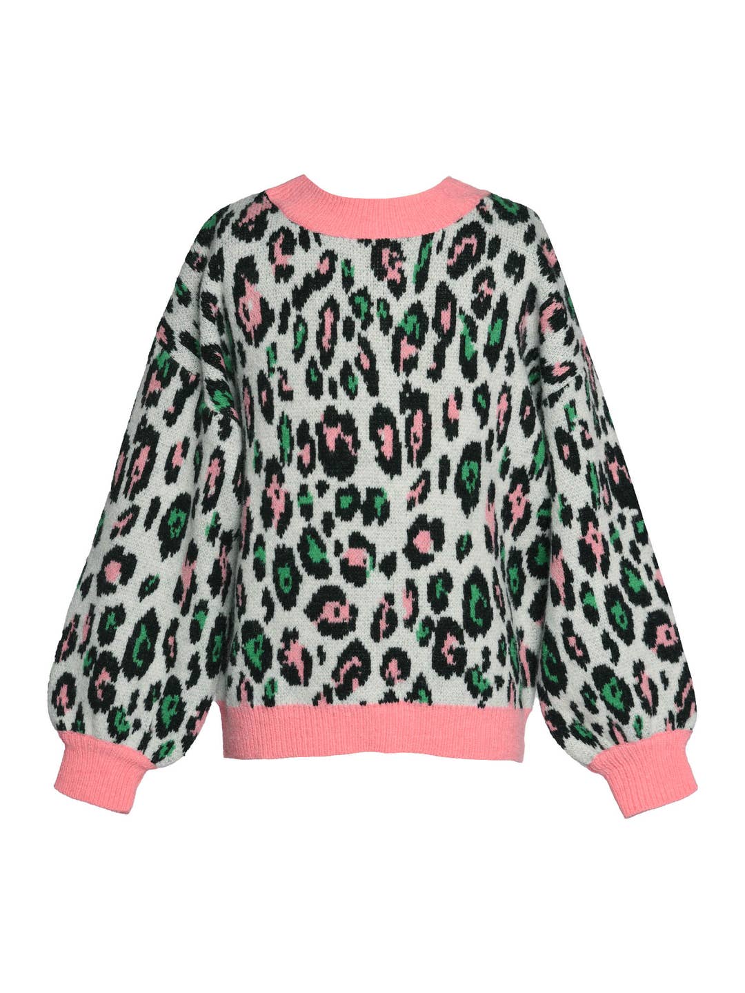 Little Girl’s Leopard Animal Print Pullover Sweater
