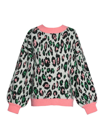 Little Girl’s Leopard Animal Print Pullover Sweater