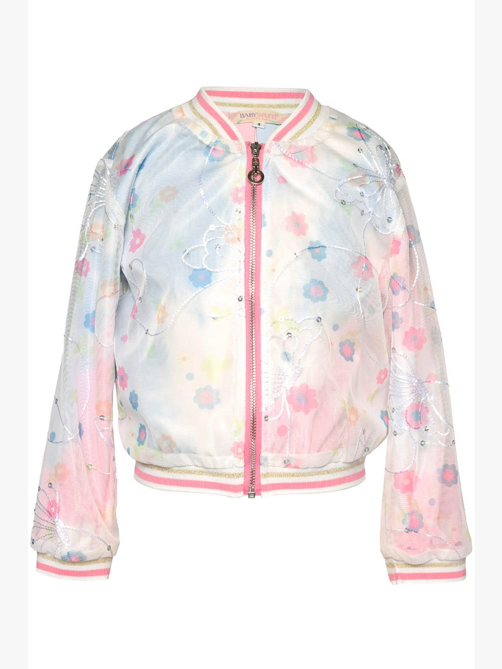 Infant l Toddler I Little l Big Girls Floral Pastel Bomber Jacket