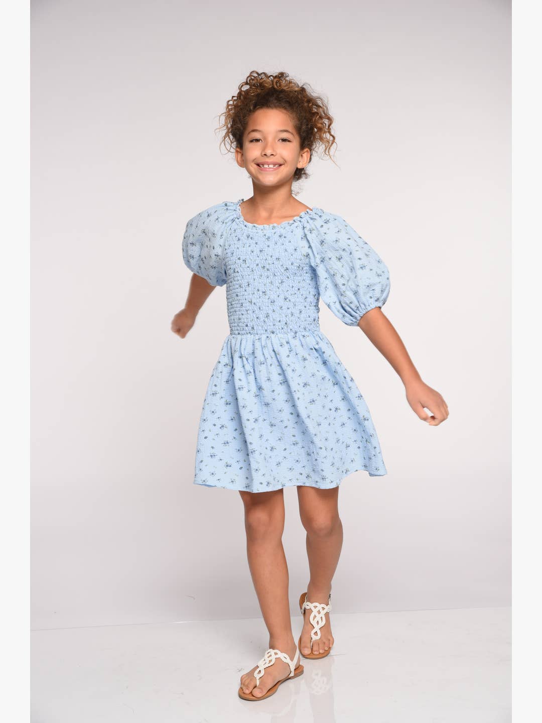 Little l Big l Tween Girl’s Boho Cottage Core Ditsy Floral Dress