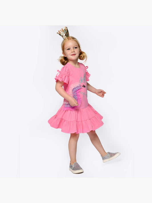 Infant l Toddler l Little Girls Unicorn Fit &amp; Flare Dress