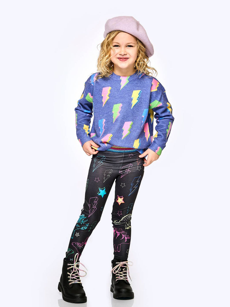 Infant l Toddler l Little Girl’s Rainbow Thunder Bolt Pullover