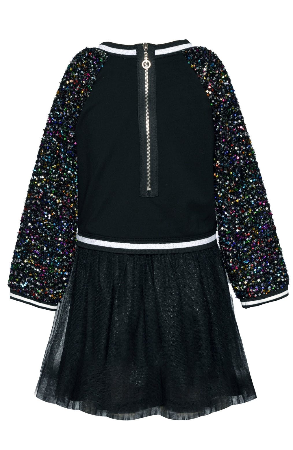 Toddler l Little Girl’s Twofer Sequin Sleeve Ornament Dress