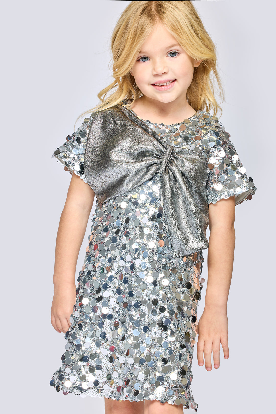 SEQUIN DRESS W/ BIG BOW DETAIL