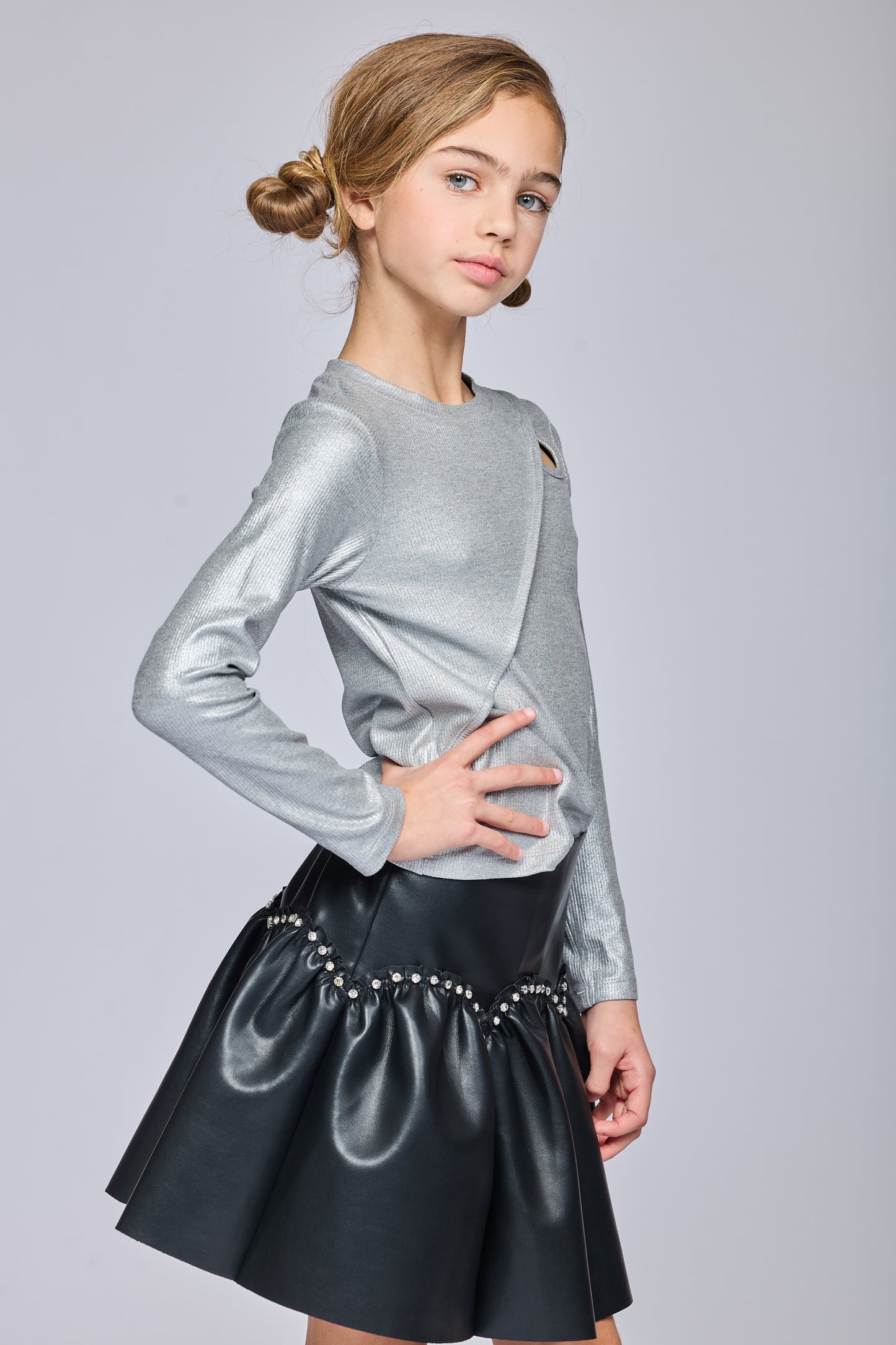 Little l Big l Tween Girl’s Cut Out Top