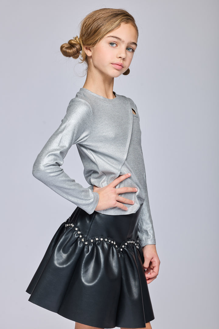 Little l Big l Tween Girl’s Cut Out Top