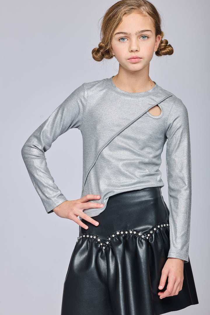 Little l Big l Tween Girl’s Cut Out Top