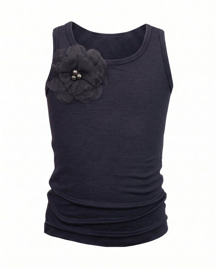 TANK WITH FLOWER ON RIGHT SHOULDER