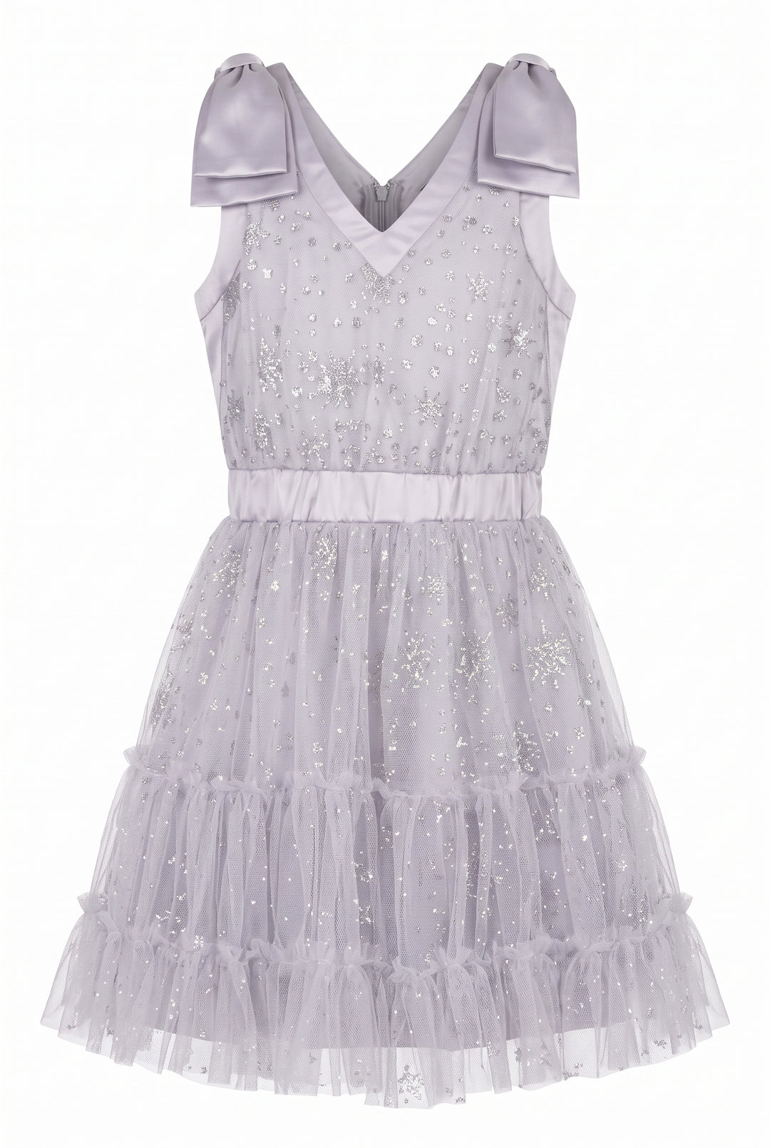 GLITTER PARTY DRESS WITH BOWS