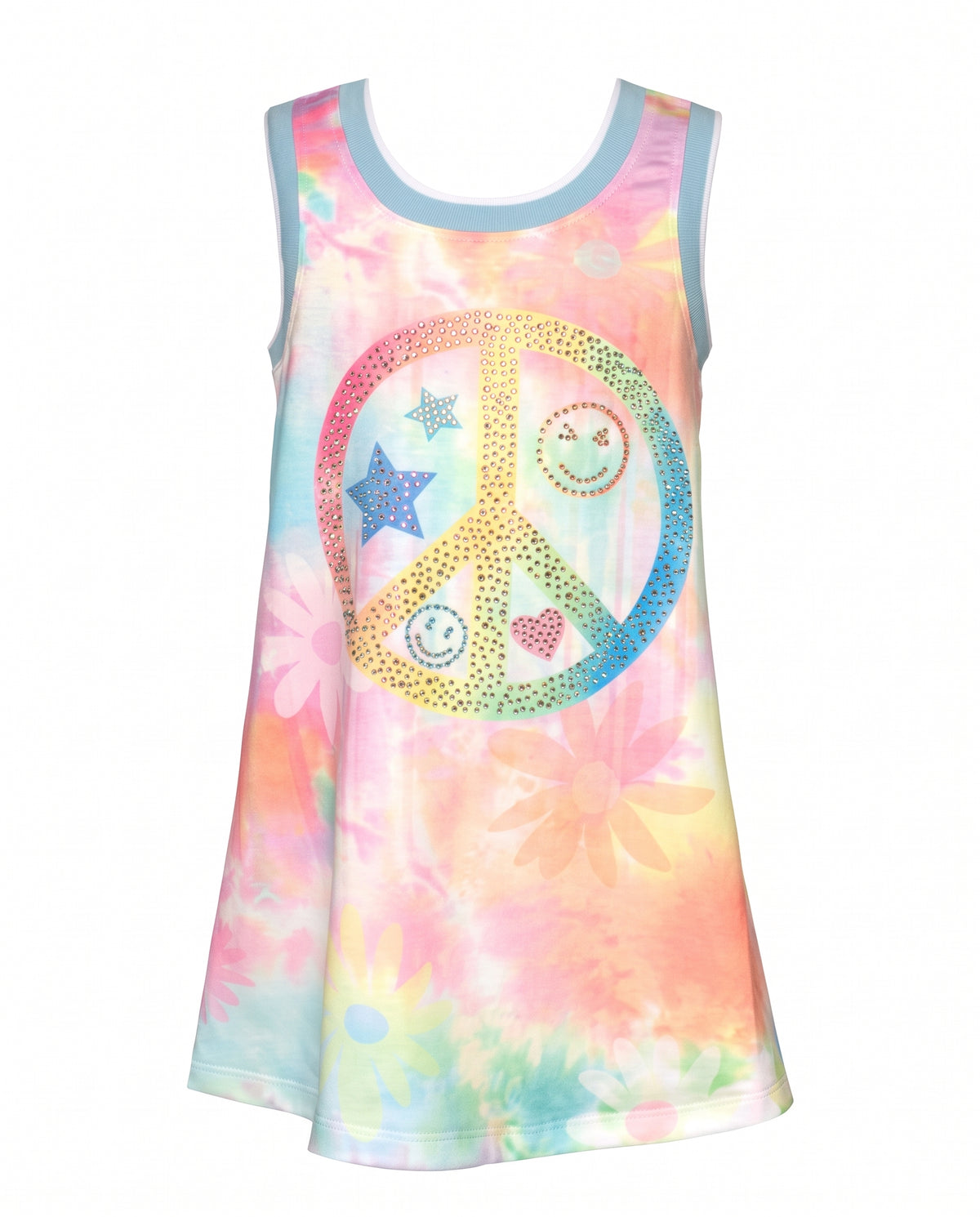 A-LINE DRESS W/ PEACE SIGN PRINT