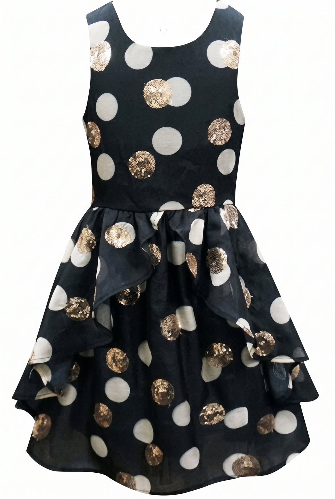 Big Girls Tween Sequin Polka Dot Party Dress