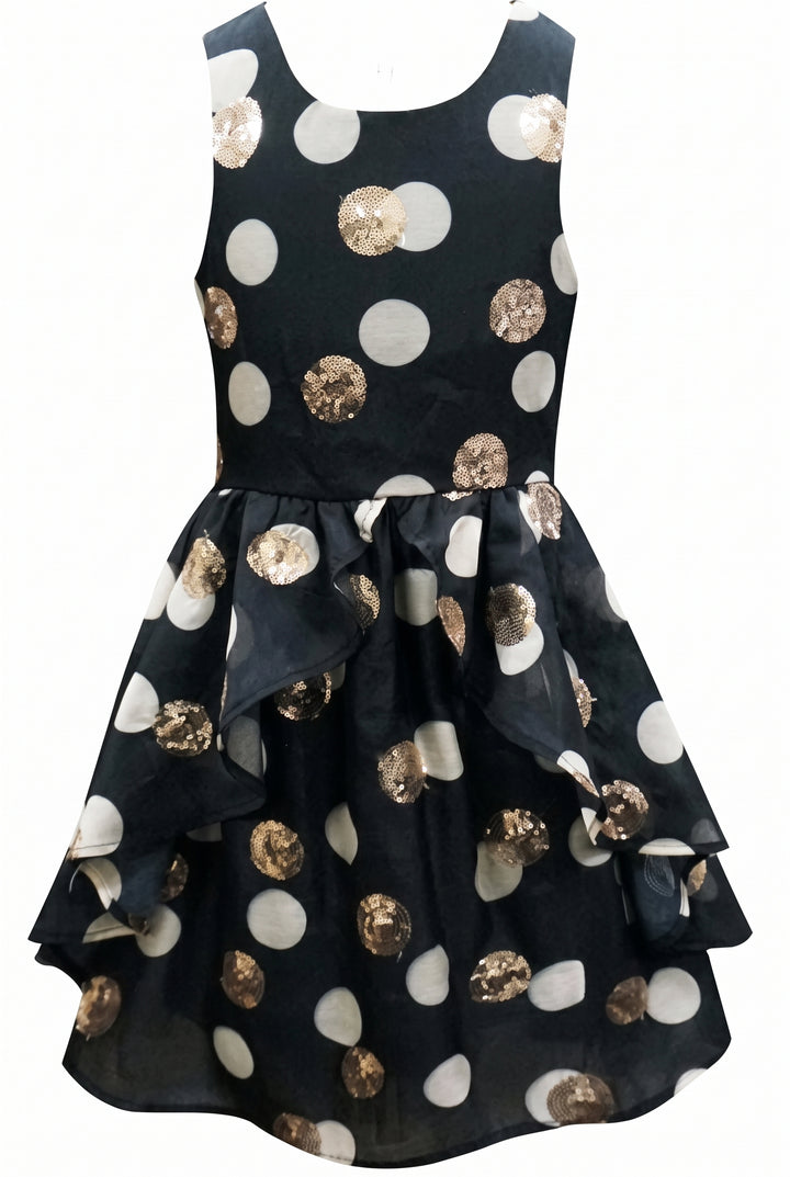 Big Girls Tween Sequin Polka Dot Party Dress