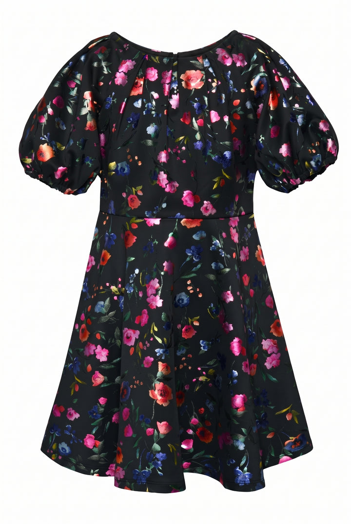 Little l Tween Girl’s Foiled Floral Print Party Dress